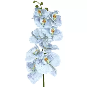 Real touch orchidea ág, kék, 96 cm