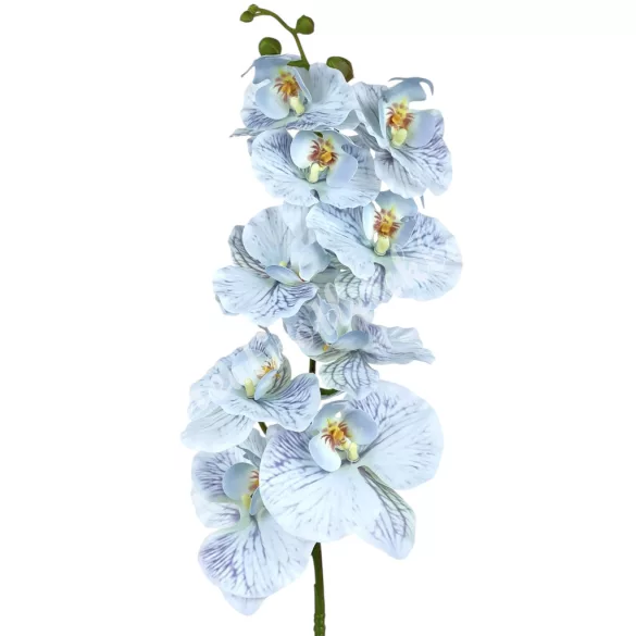 Real touch orchidea ág, kék, 96 cm