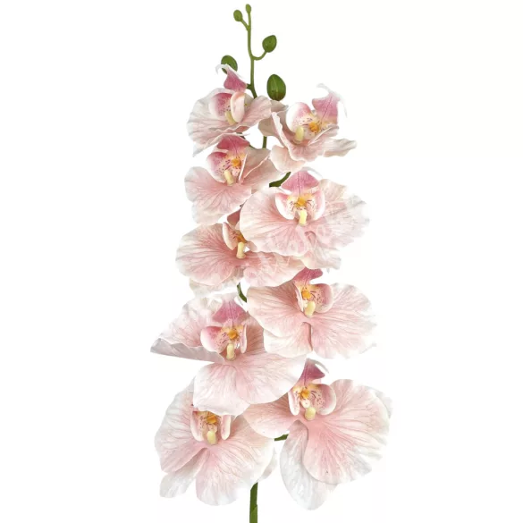 Real touch orchidea ág, púder, 96 cm