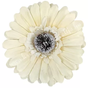 Gerbera virágfej, elefántcsont, 11 cm