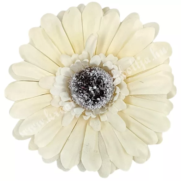 Gerbera virágfej, elefántcsont, 11 cm