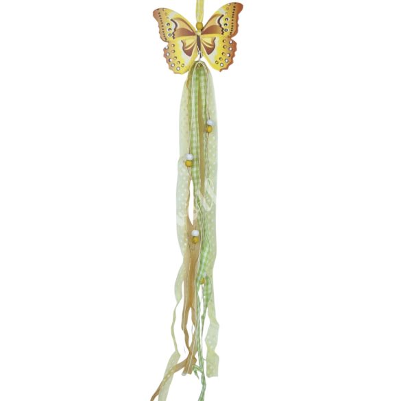 Akasztós fa pillangó, sárga, 60 cm