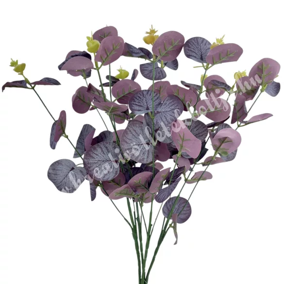 Eukaliptusz csokor, bordó, 45 cm