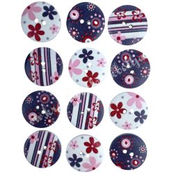 Fagomb, virág, lila, 2,5 cm, 12 db/csomag