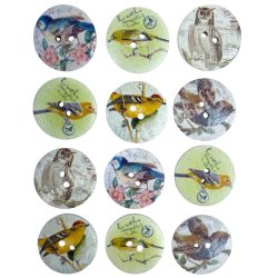 Fagomb, madár, 2,5 cm, 12 db/csomag