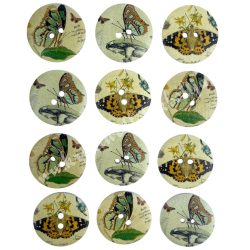 Fagomb, pillangó, 2,5 cm, 12 db/csomag