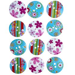 Fagomb, virág, rózsaszín-kék, 2,5 cm, 12 db/csomag