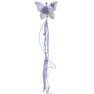 Akasztós fa pillangó levendulával, 55 cm