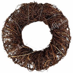 Vesszőkoszorú, barna, 15 cm