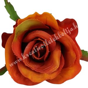 Rózsa virágfej, narancssárga, 5,5 cm