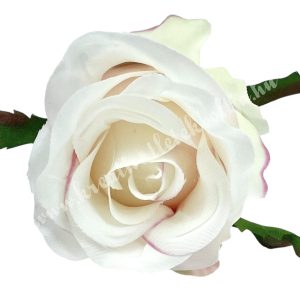 Rózsa virágfej, krém-rózsaszín, 5,5 cm