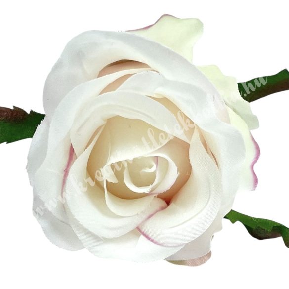 Rózsa virágfej, krém-rózsaszín, 5,5 cm