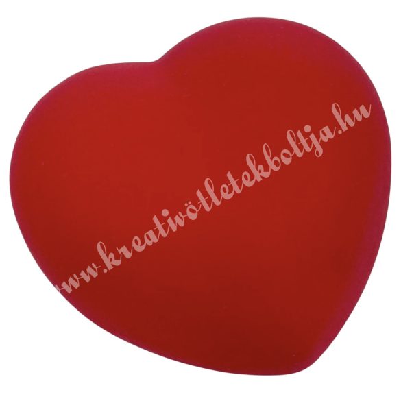 Műanyag szív led világítással, piros, 6,5x3 cm