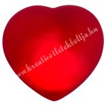 Műanyag szív led világítással, piros, 6,5x3 cm