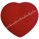 Műanyag szív led világítással, piros, 6,5x3 cm