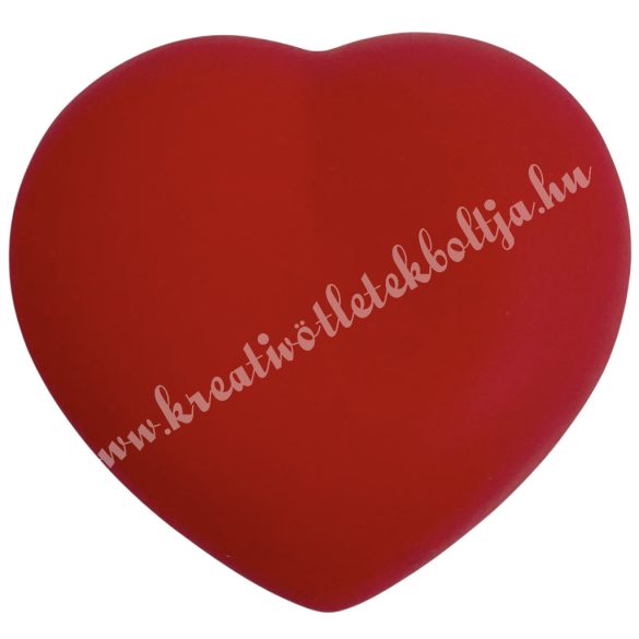 Műanyag szív led világítással, piros, 6,5x3 cm