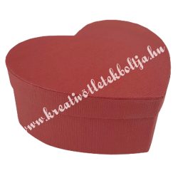 Szív alakú doboz, piros, 18x7,5x16 cm