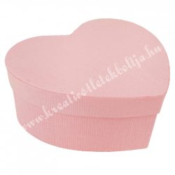 Szív alakú doboz, rózsaszín, 18x7,5x16 cm