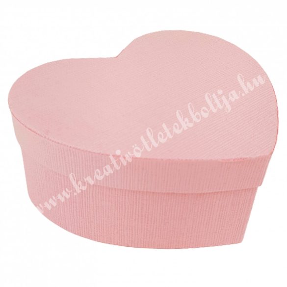 Szív alakú doboz, rózsaszín, 18x7,5x16 cm