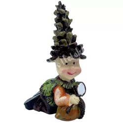 Polyresin gyerek makkal, 5x8 cm