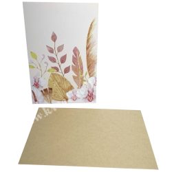 Kísérőkártya borítékkal, virág, 8,5x12,5 cm