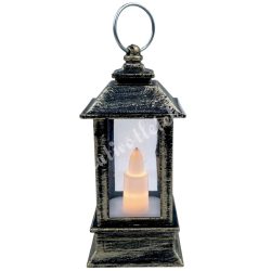 Műanyag lámpás LED világítással, bronz, 4x9 cm