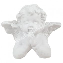 Polyresin  könyöklő angyal, imádkozó, 4,5x3,5 cm