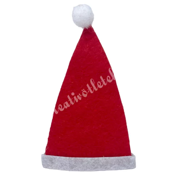 Mini mikulás sapka, 3,5x6,5 cm