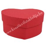 Papírdoboz, szív, piros, 11,3x5,3x10 cm