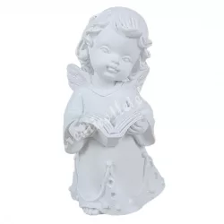 Polyresin angyal, könyvvel, 4x7,5 cm