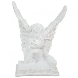 Polyresin merengő angyal, 5,5x7 cm