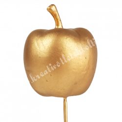 Betűzős alma, arany, 3,3x4 cm