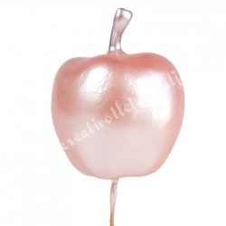 Betűzős alma, pasztell rózsaszín, 3,3x4 cm