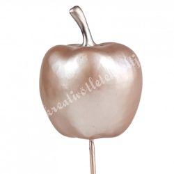 Betűzős alma, rosegold, 3,3x4 cm