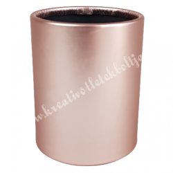 Papírdoboz, henger, rosegold, 6,3x8 cm