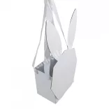 Nyuszis ajándékdoboz, fehér, 18x31,5 cm