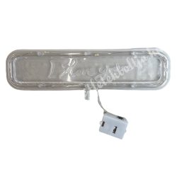   Akril tábla "I Love you" felirattal, LED-világítással, 16x4 cm