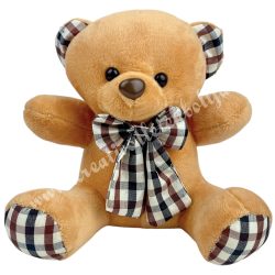 Plüss maci, barna, 16x15 cm