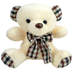 Plüss maci, krém, 16x15 cm