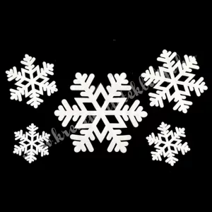 Ablakdísz, hópehely, 14-34 cm, 5 db/csomag