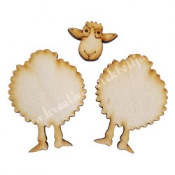 Fa 3D-s, bárány, 4,5x5,5 cm