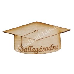 Fa diplomaosztó kalap, Ballagásodra, 6,3x3,3 cm