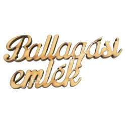 Fa felirat, Ballagási emlék, 9,5x4,4 cm