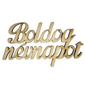 Fa felirat, Boldog Névnapot, 14x7,5 cm