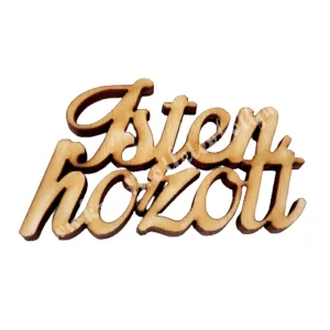 Fa felirat Isten hozott 10,5x6,5 cm