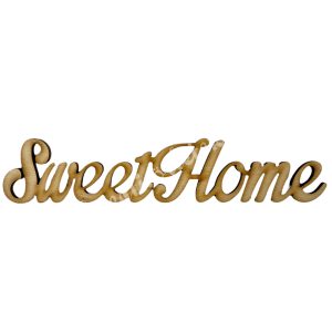 Fa felirat, Sweet Home, 17,5x3,5 cm