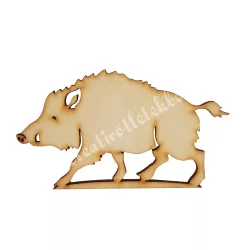 Fafigura, vaddisznó, 11,3x6,5 cm