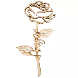 Fa rózsaszál Anya felirattal, 12x23 cm