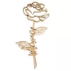 Fa rózsaszál Mama felirattal, 15x29 cm