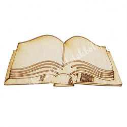 Fafigura nyitott könyv, 8x3,7 cm